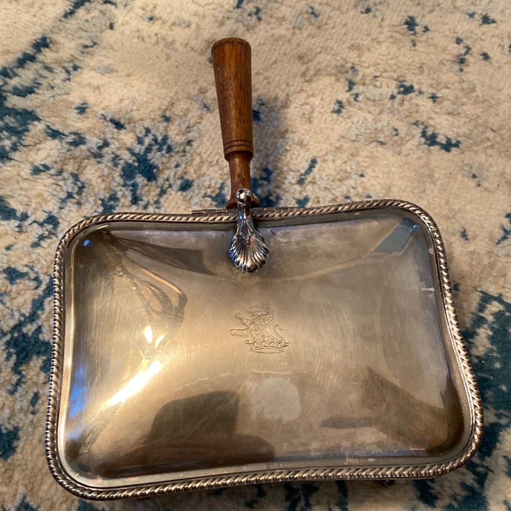 Sheridan Forbes Vintage Silver Dish with Wood Handle